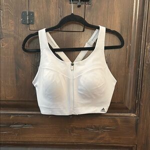 adidas White Sports Bra